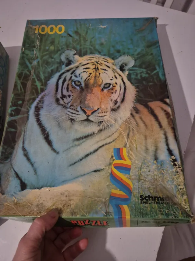 Puzzle Nathan 1000 pezzi Foresta e puzzle tigre