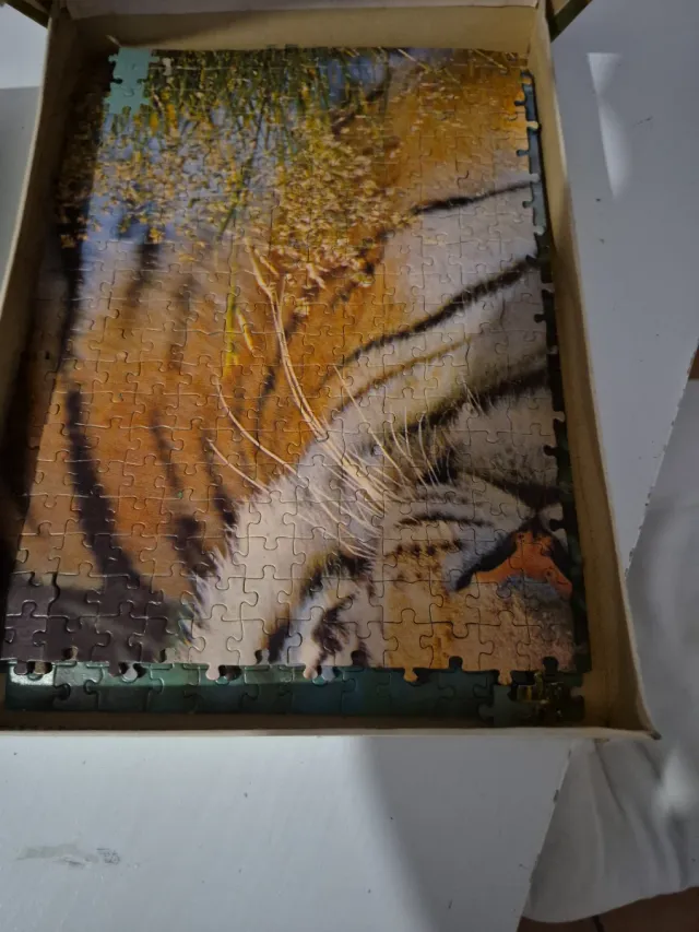 Puzzle Nathan 1000 pezzi Foresta e puzzle tigre