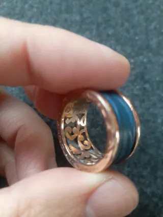 Anillo Luca Lorenzini plata bañado Oro