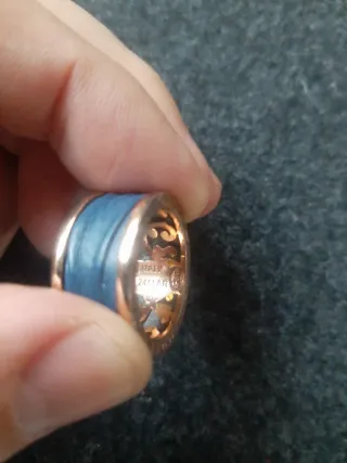 Anillo Luca Lorenzini plata bañado Oro