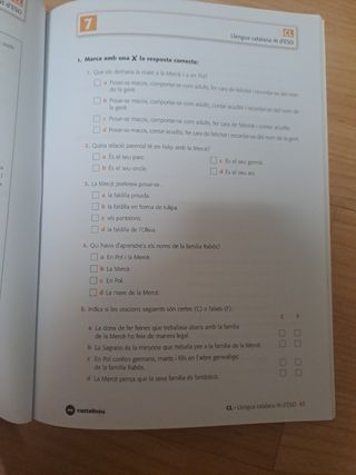 Competència lingüística, Llengua catalana, 4 ESO