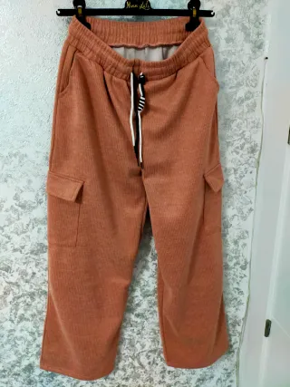 Pantalón pana rosa palo