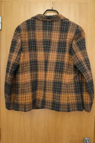 Chaqueta Verino cuadros naranja, marron y negro