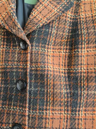 Chaqueta Verino cuadros naranja, marron y negro