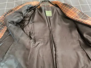 Chaqueta Verino cuadros naranja, marron y negro