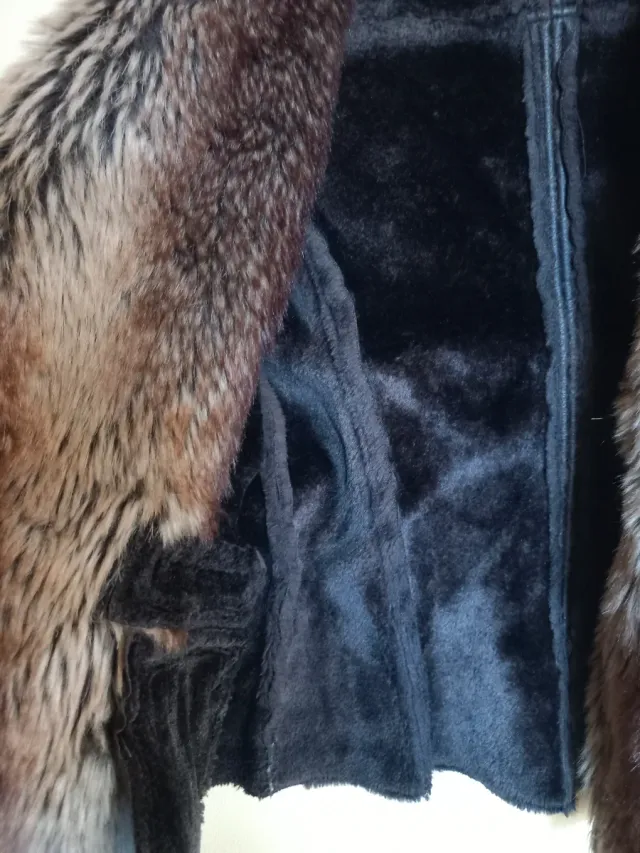 Chaleco marrón con pelo sintético Talla M