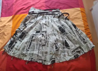 Falda Desigual Estampada