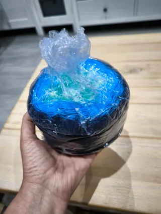 Ovillo de algodón degradado