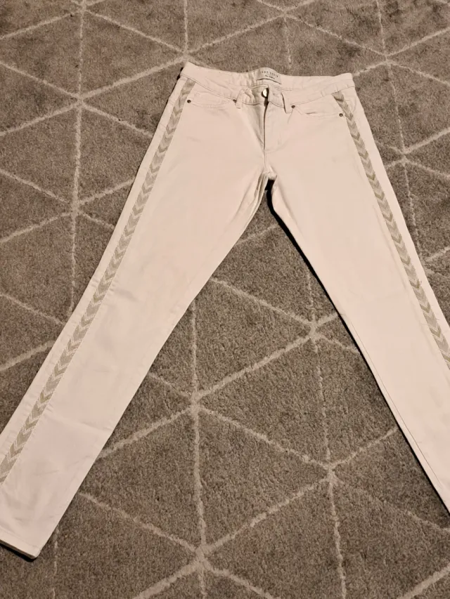 Pantalón blanco IKKS con detalle lateral