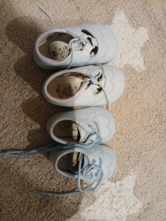 2 Pares Zapatos Bebé Azul