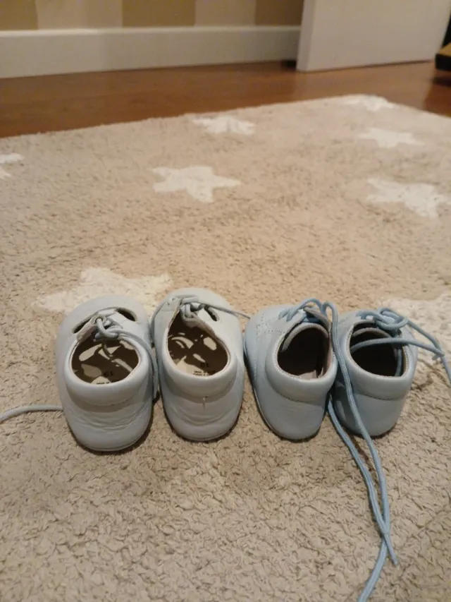 2 Pares Zapatos Bebé Azul