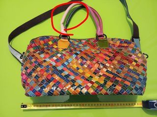 Bolso colgante y mano de piel multicolor (mujer)