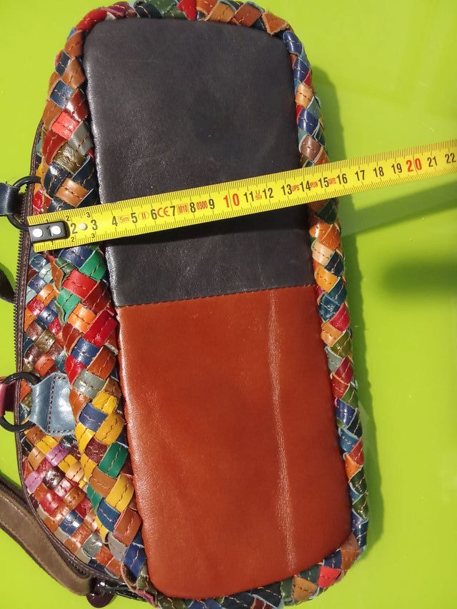 Bolso colgante y mano de piel multicolor (mujer)
