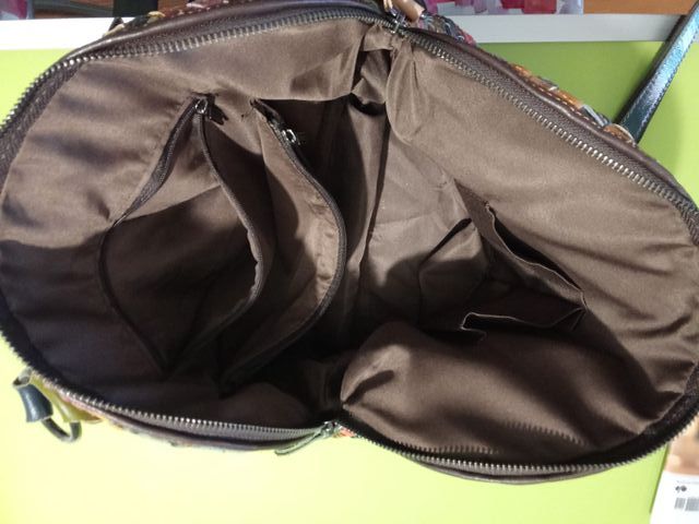 Bolso colgante y mano de piel multicolor (mujer)