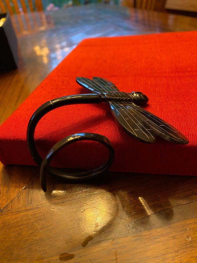 Servilleteros de carey antiguos estilo libélula