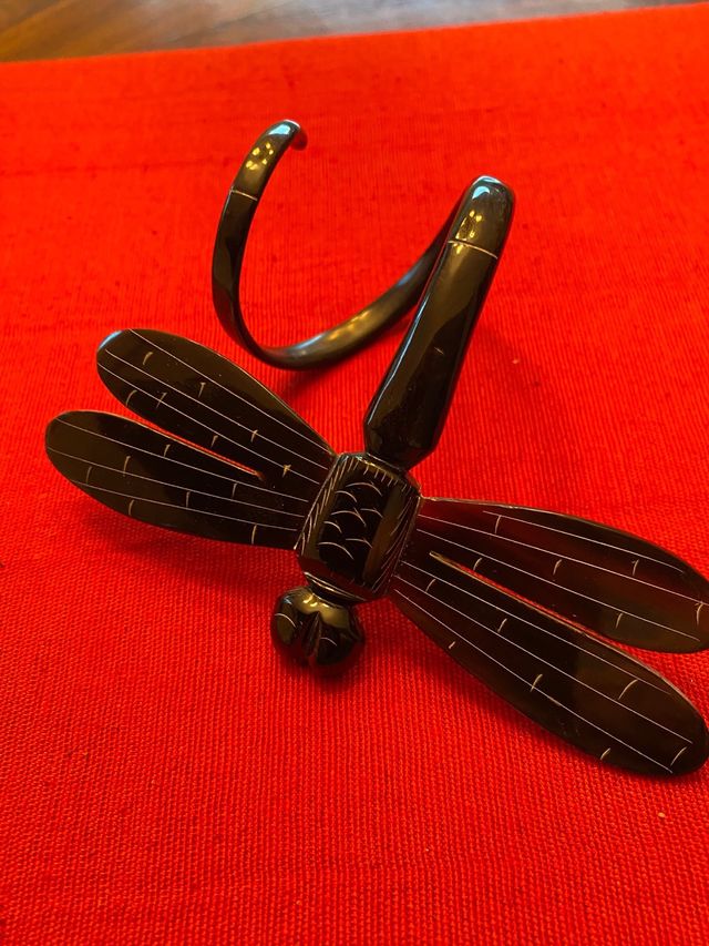 Servilleteros de carey antiguos estilo libélula