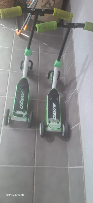 2 Patinetes Avigo 3 Ruedas Verdes