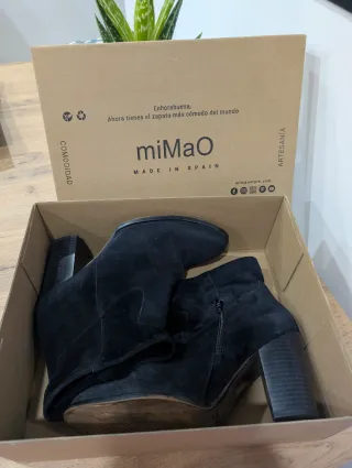 Botines Mimao Negros Tacón