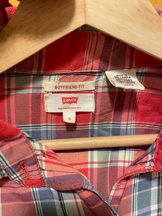 Camisa Levi's cuadros roja Talla S
