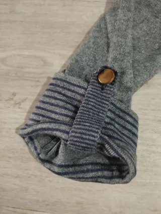 Vestido punto Mango Talla S Gris