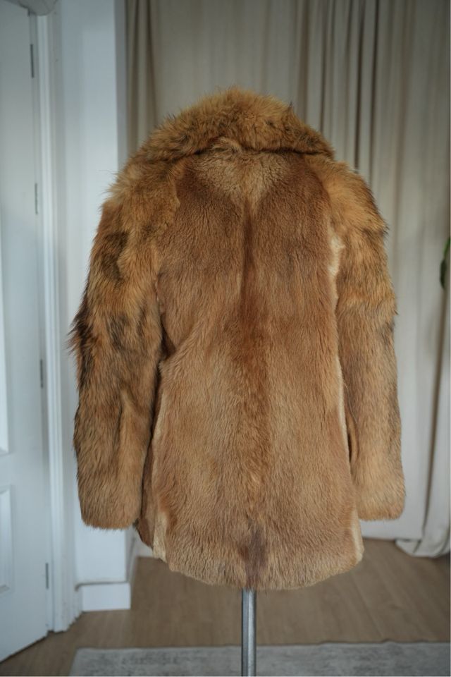 Abrigo de piel zorro rojo auténtico