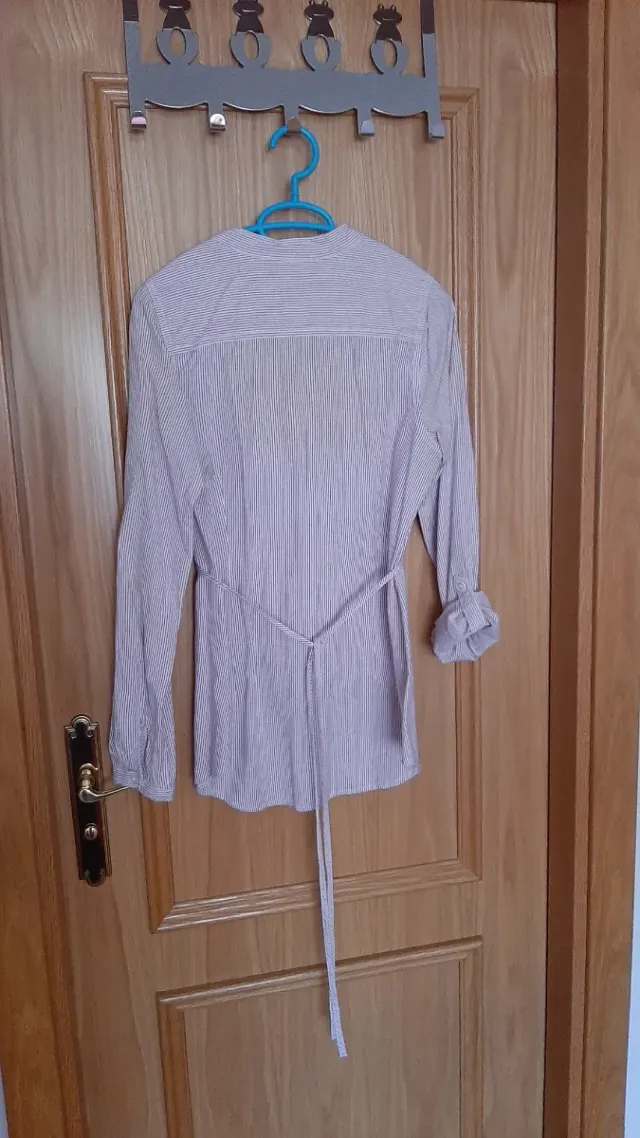 Blusa mujer rayas azul y blanco