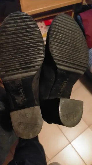 Botines tacón ancho negros Talla 37