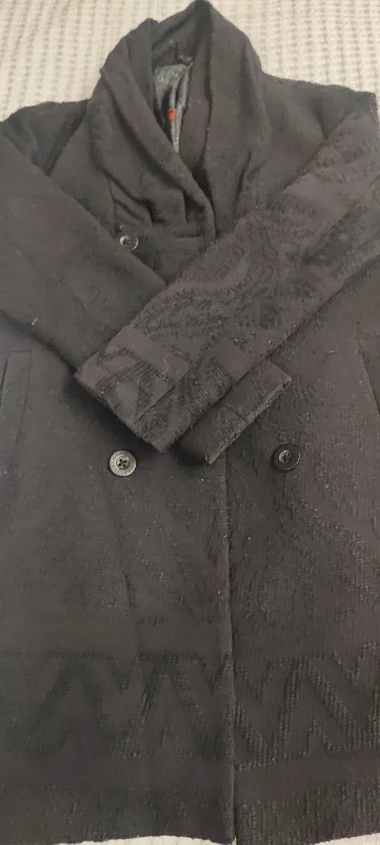 Abrigo Desigual Negro Talla M