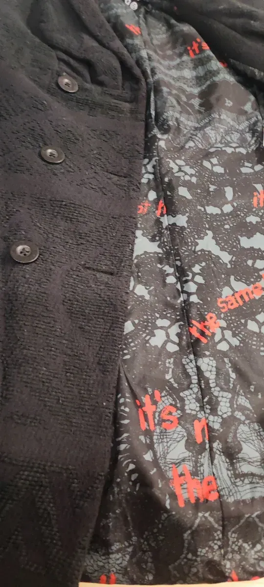 Abrigo Desigual Negro Talla M