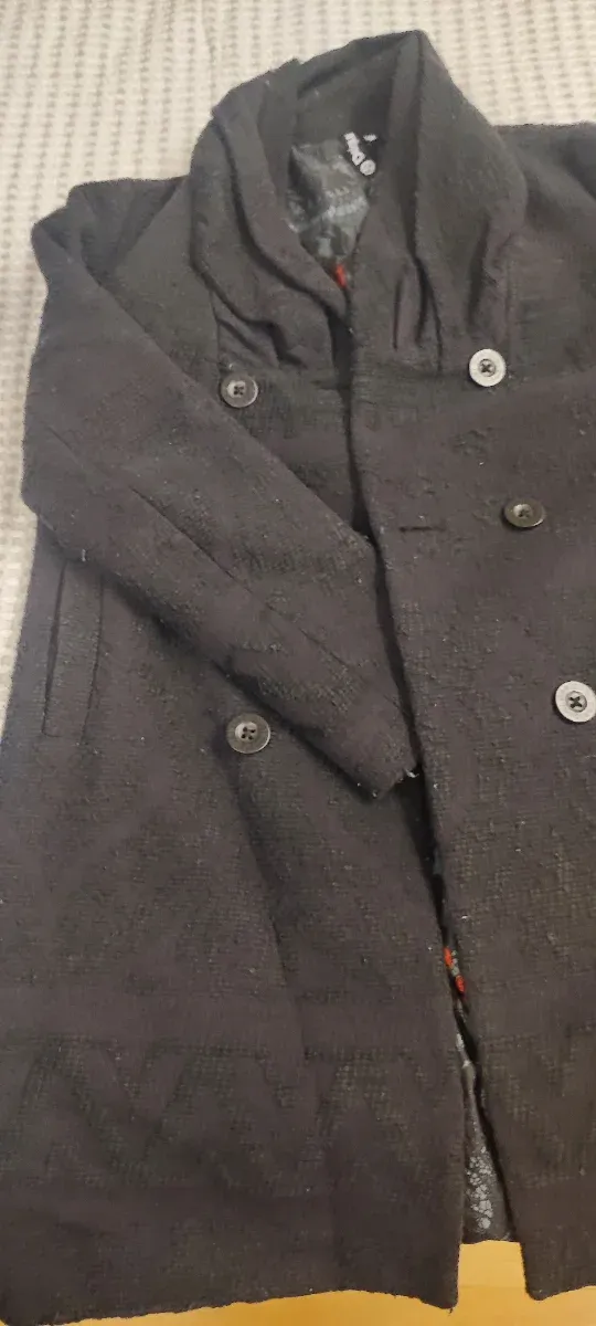 Abrigo Desigual Negro Talla M