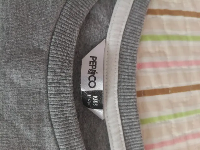 Sudadera niña Pepco gris. Talla 11 años