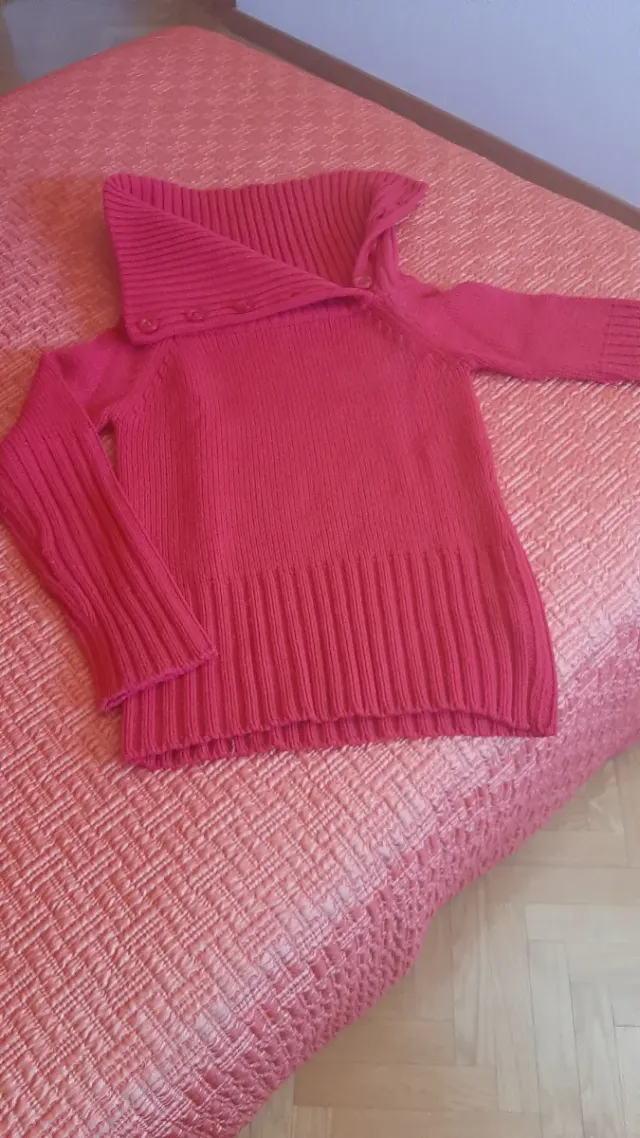 Jersey mujer cuello botones