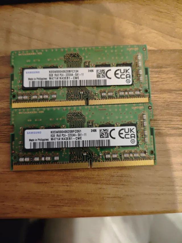 2x Samsung 8GB DDR4 3200MHz SODIMM RAM