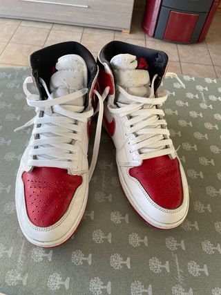 Scarpe Nike Air Jordan 1 Rosse Bianche