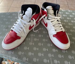 Scarpe Nike Air Jordan 1 Rosse Bianche