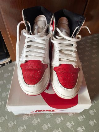Scarpe Nike Air Jordan 1 Rosse Bianche