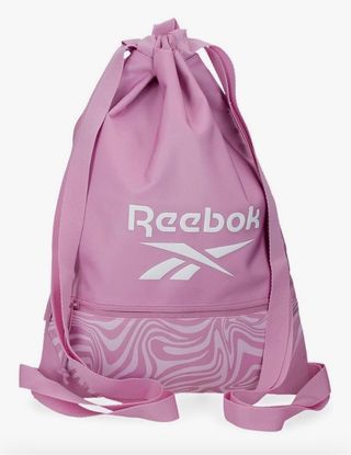Mochila Saco Reebok Rosa y Blanca