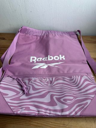 Mochila Saco Reebok Rosa y Blanca