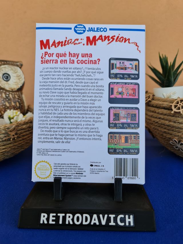 Caixa de Reposição Maniac Mansion NES