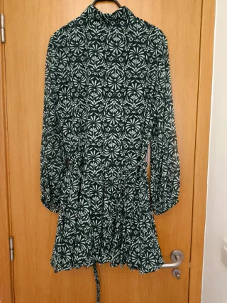 Vestido verde estampado