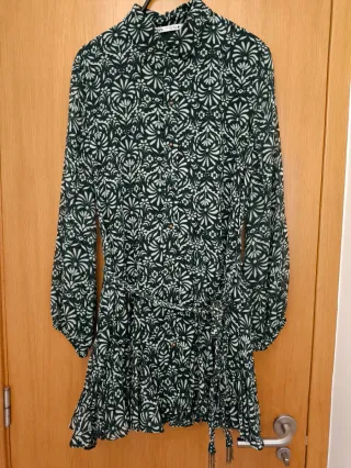 Vestido verde estampado