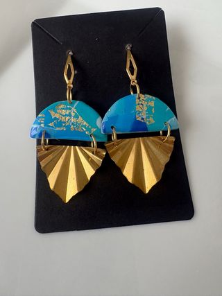 Pendientes arcilla y acero inoxidable