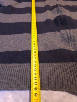 Jersey Lacoste Cremallera Rayas Talla L Ref-7500