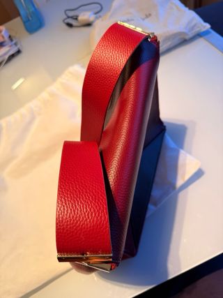 Bolso Purificación García Piel Roja y Marrón