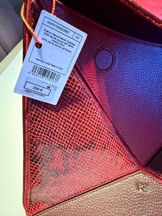 Bolso Purificación García Piel Roja y Marrón