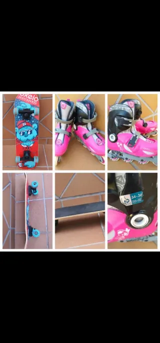 Lote Patines Oxelo y Monopatín