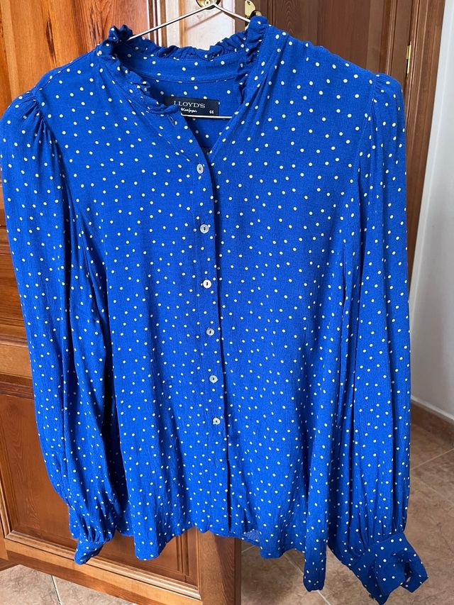 Blusa de lunares azul Lloyd's talla 44