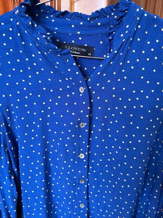 Blusa de lunares azul Lloyd's talla 44