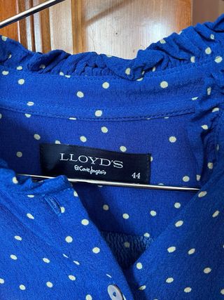 Blusa de lunares azul Lloyd's talla 44
