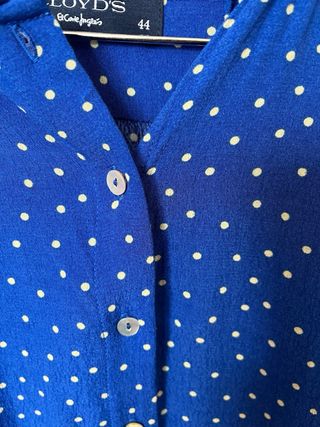 Blusa de lunares azul Lloyd's talla 44